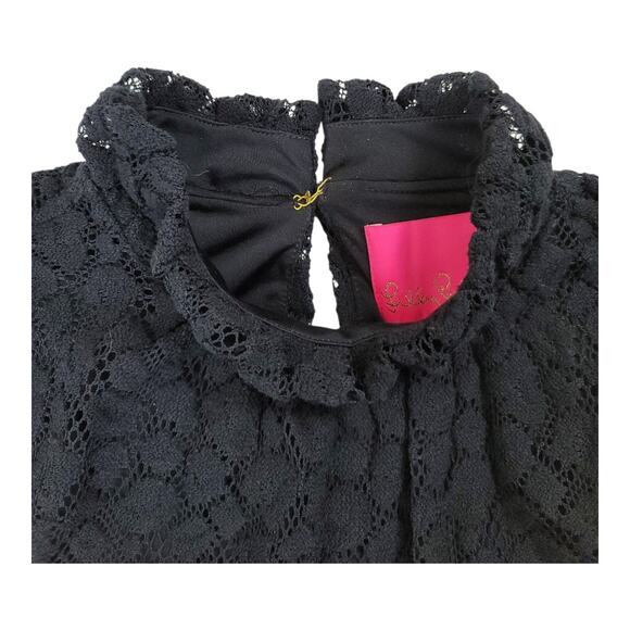 Lily Pulitzer Cornelia Black Above Knee Swing‎ Dress Sleeveless Women's Size XXS - Picture 5 of 7